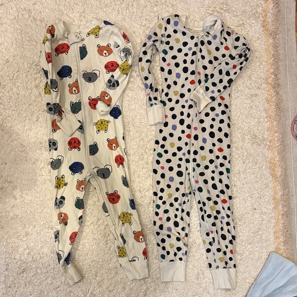 Hanna Andersson Animal and Dot Print Kids Sleepers